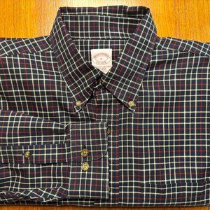 Brooks Brothers L Patterned Button Down Collar Dress Shirt EUC